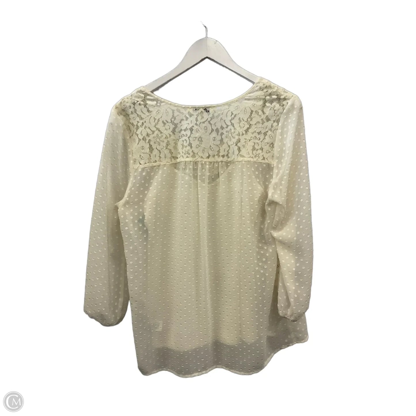 Top 2pc Short Sleeve By Black Rainn In Ivory, Size: M
