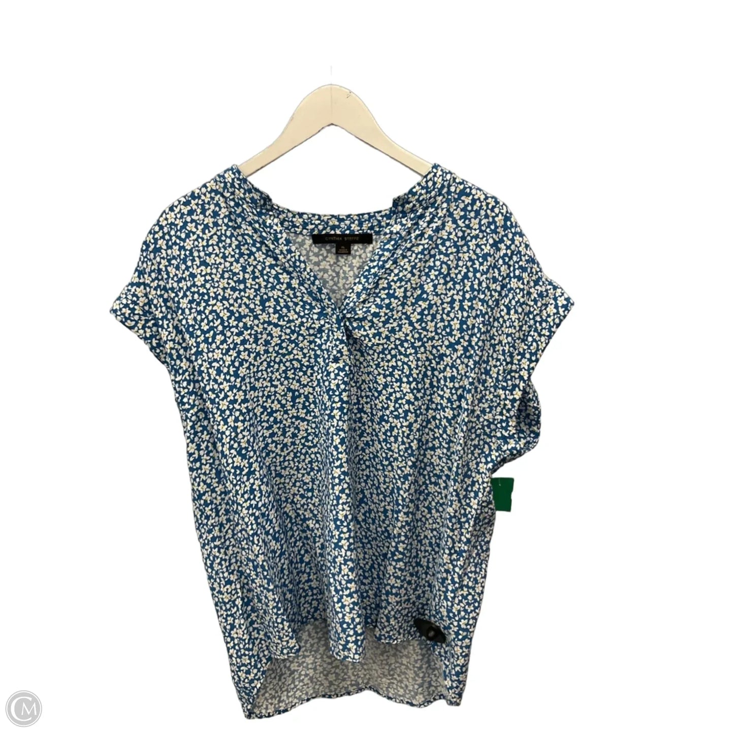 Top Short Sleeve By Cynthia Steffe In Blue, Size: Xl