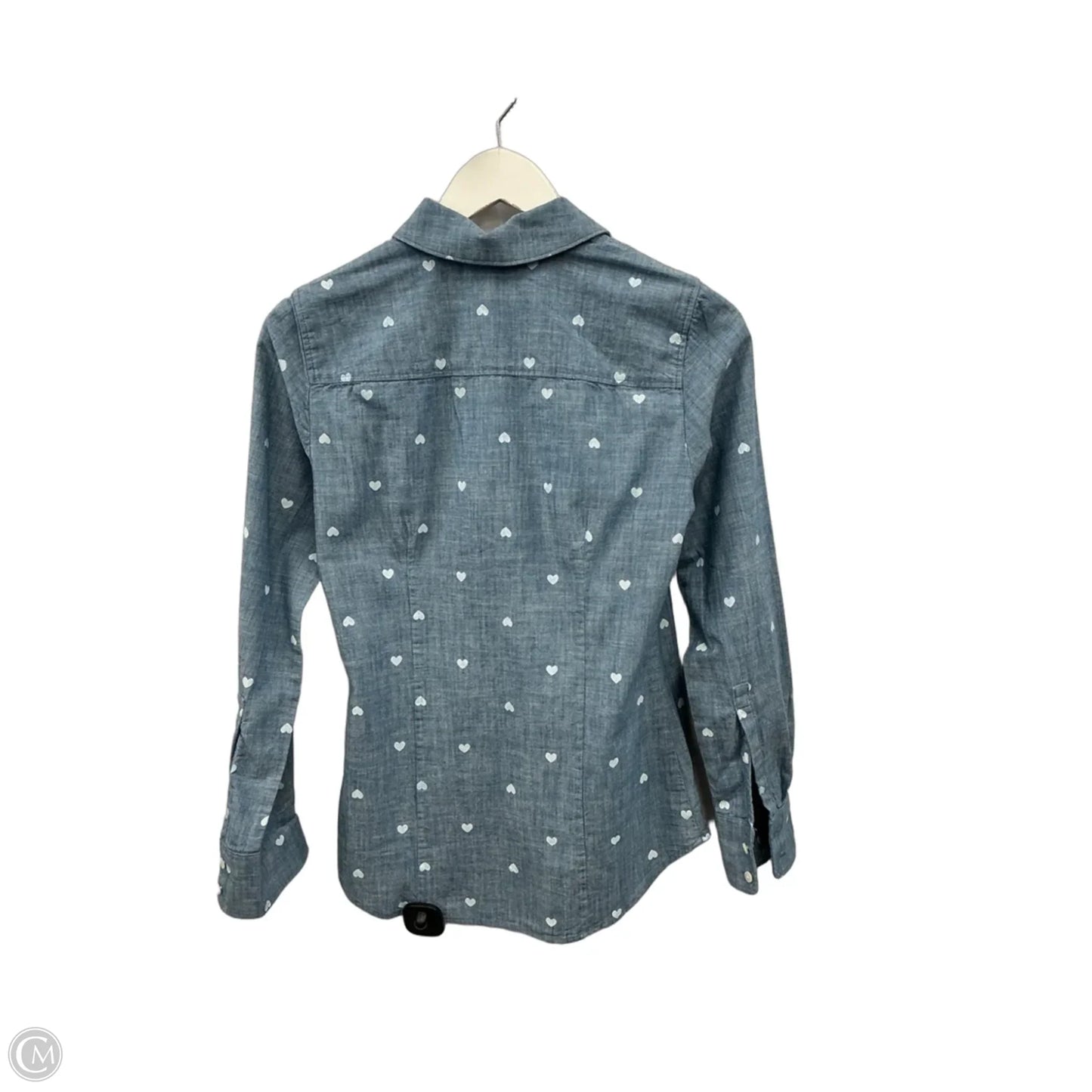 Top Long Sleeve By J. Crew In Blue Denim, Size: Xs