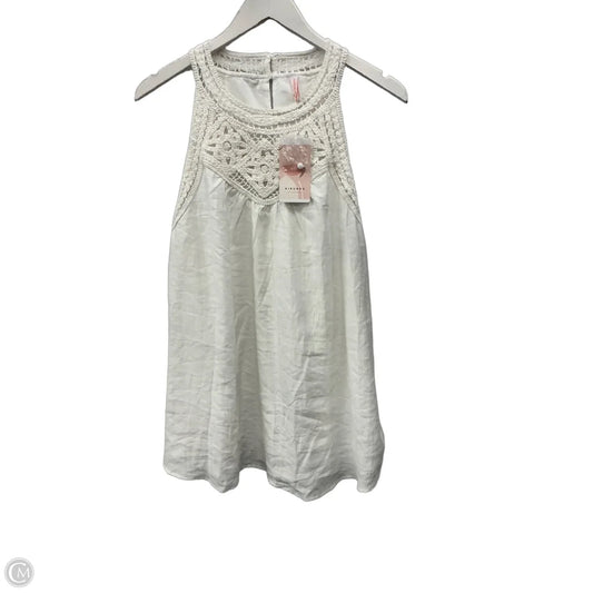 Top Sleeveless By Kirundo In White, Size: S