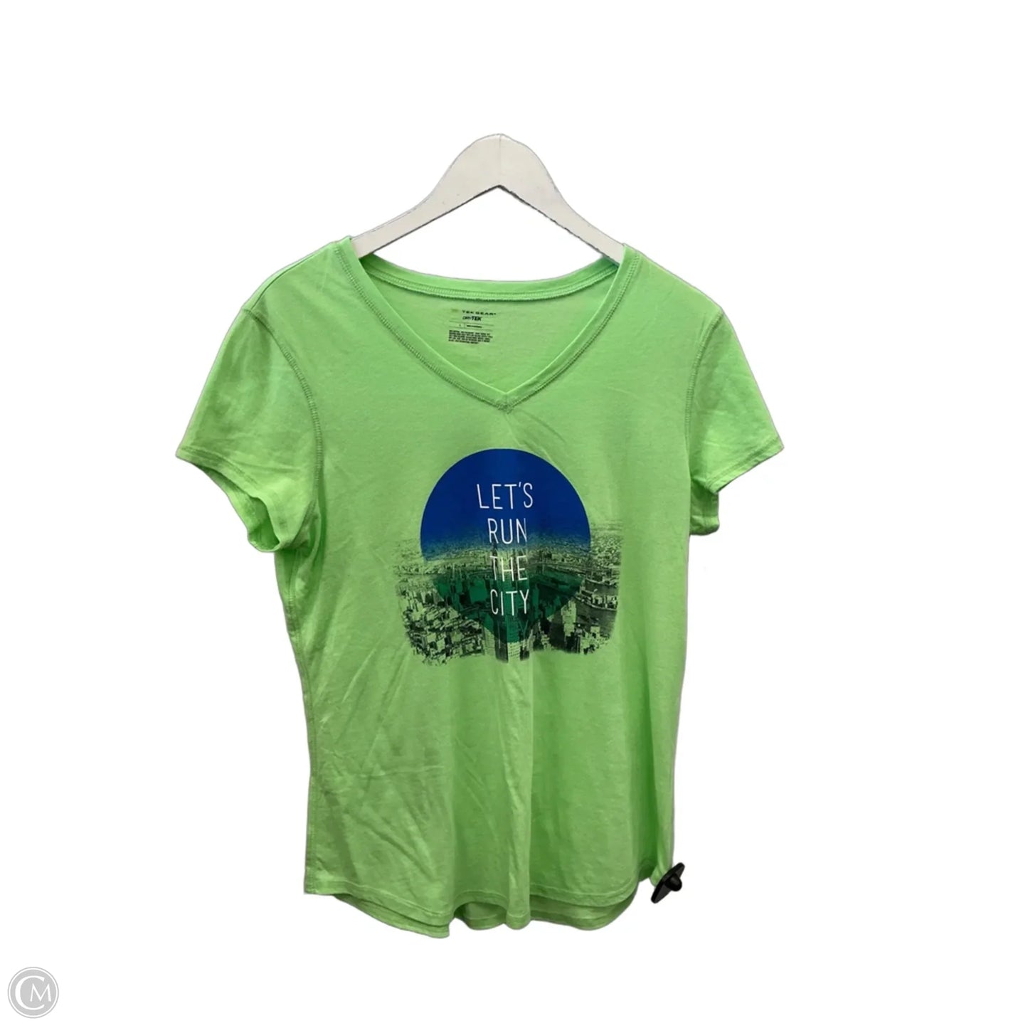 Top Short Sleeve By Tek Gear In Green, Size: L