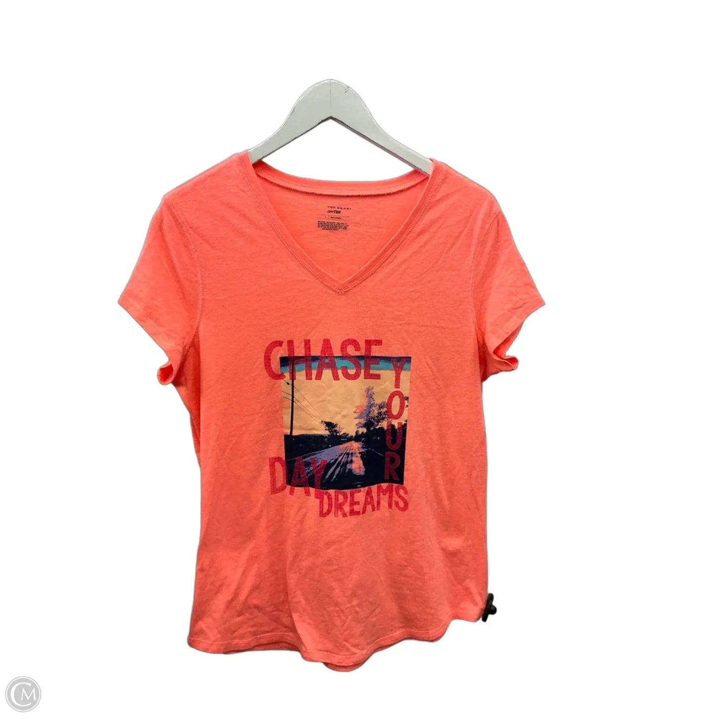 Top Short Sleeve By Tek Gear In Orange, Size: L
