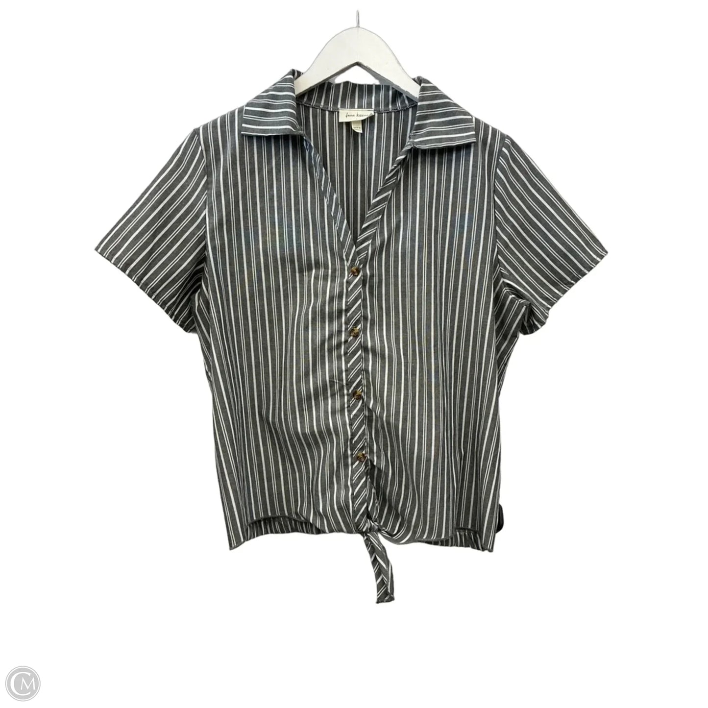 Top Short Sleeve By Free Kisses In Grey, Size: L