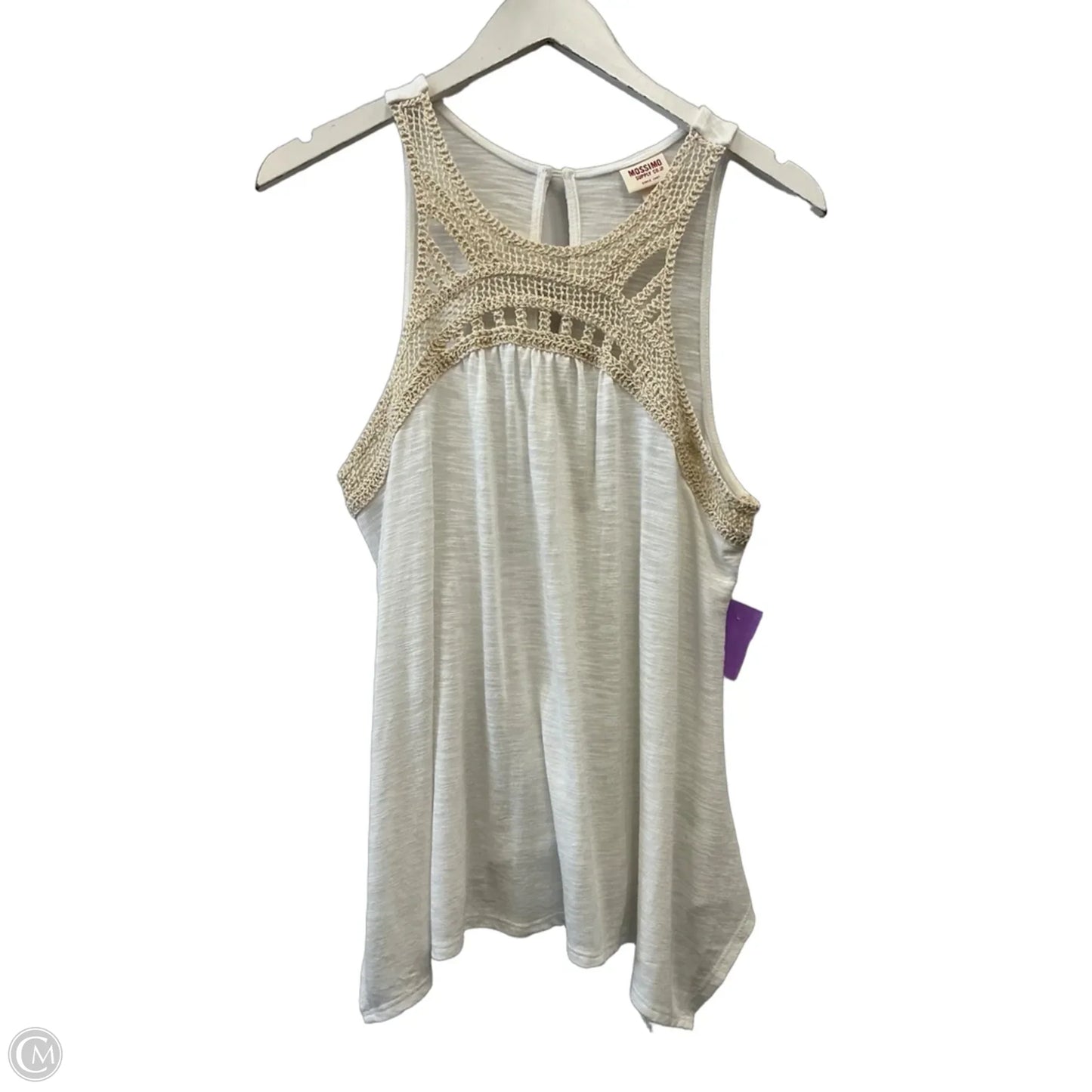 Top Sleeveless By Mossimo In White, Size: L