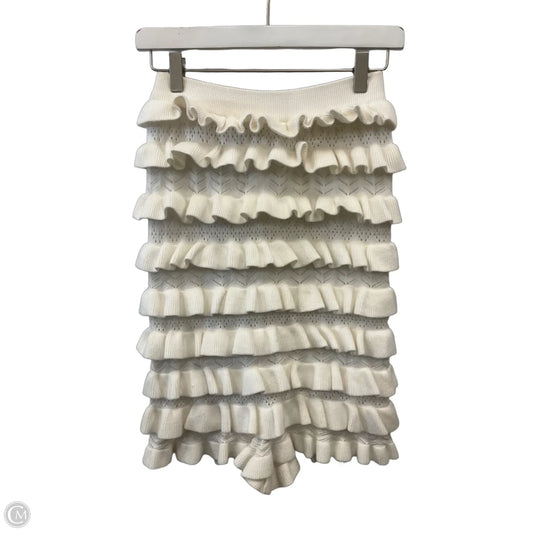 Skirt Midi By Clothes Mentor In White, Size: 4