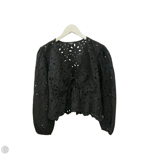 Cardigan By Express In Black, Size: L