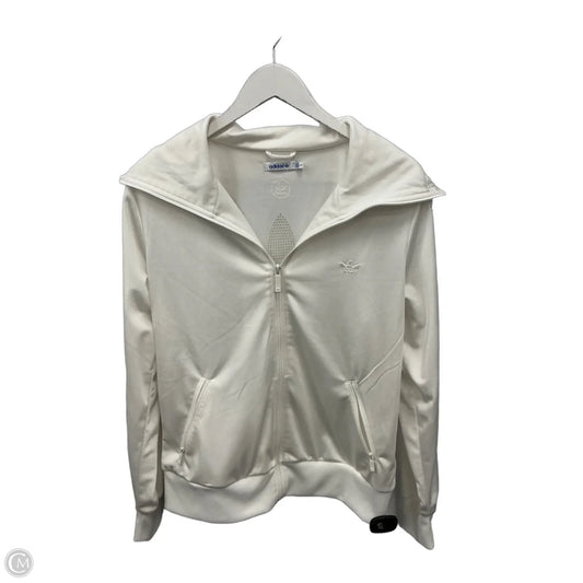 Athletic Jacket By Adidas In White, Size: L