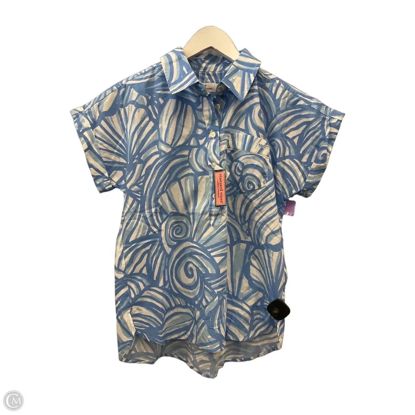 Top Short Sleeve By Vineyard Vines In Blue, Size: Xs