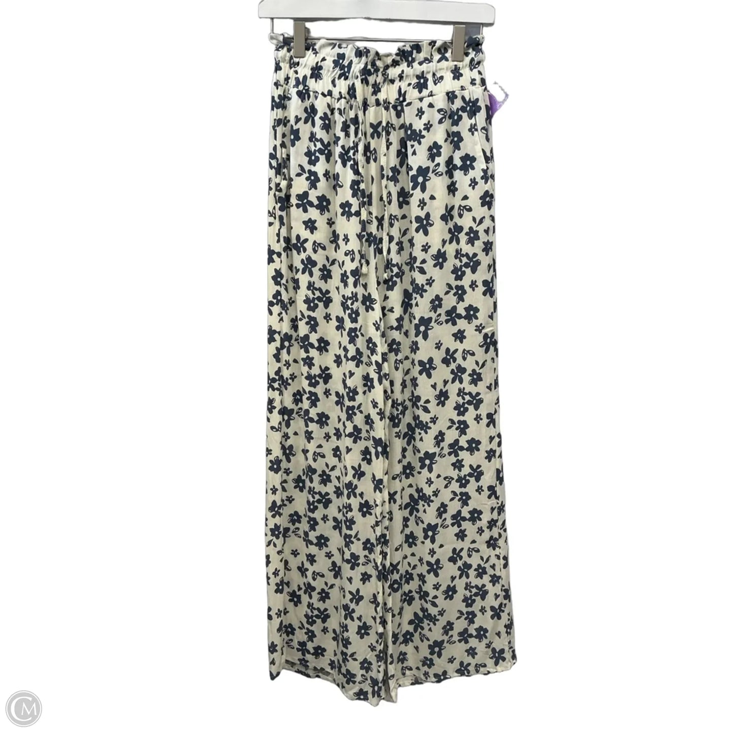 Pants Wide Leg By Kendall + Kylie In Blue & Cream, Size: 6
