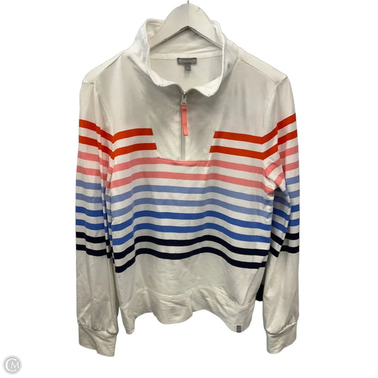 Athletic Top Long Sleeve Collar By Talbots In White, Size: M