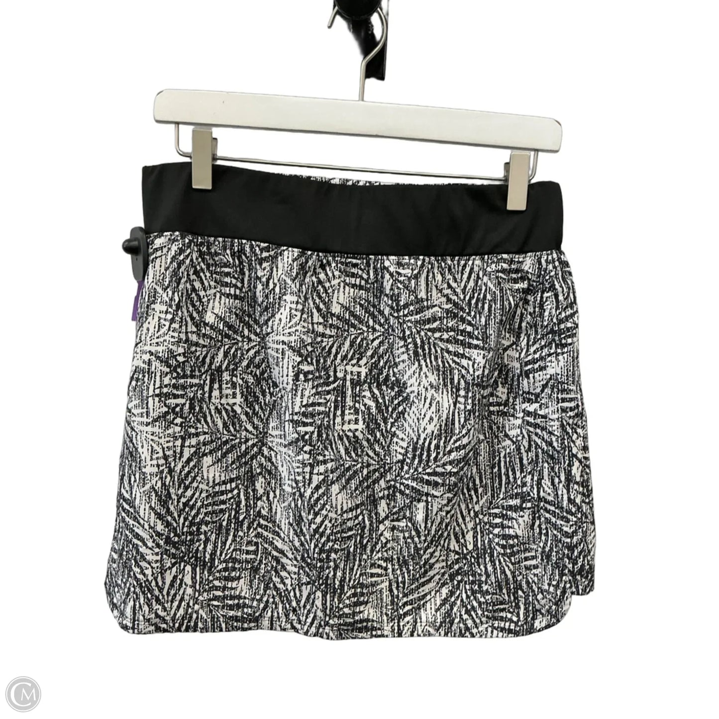 Athletic Skort By Reel Legends In Black & White, Size: M