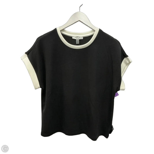 Top Short Sleeve By Cable And Gauge In Black, Size: S
