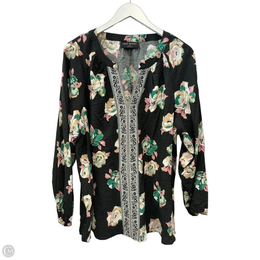 Top Long Sleeve By Lane Bryant In Black, Size: Xl