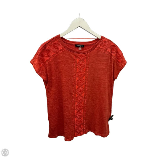 Top Short Sleeve By Cable And Gauge In Orange, Size: S