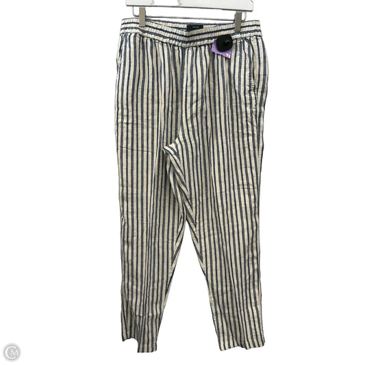 Pants Linen By Tahari In Striped Pattern, Size: L