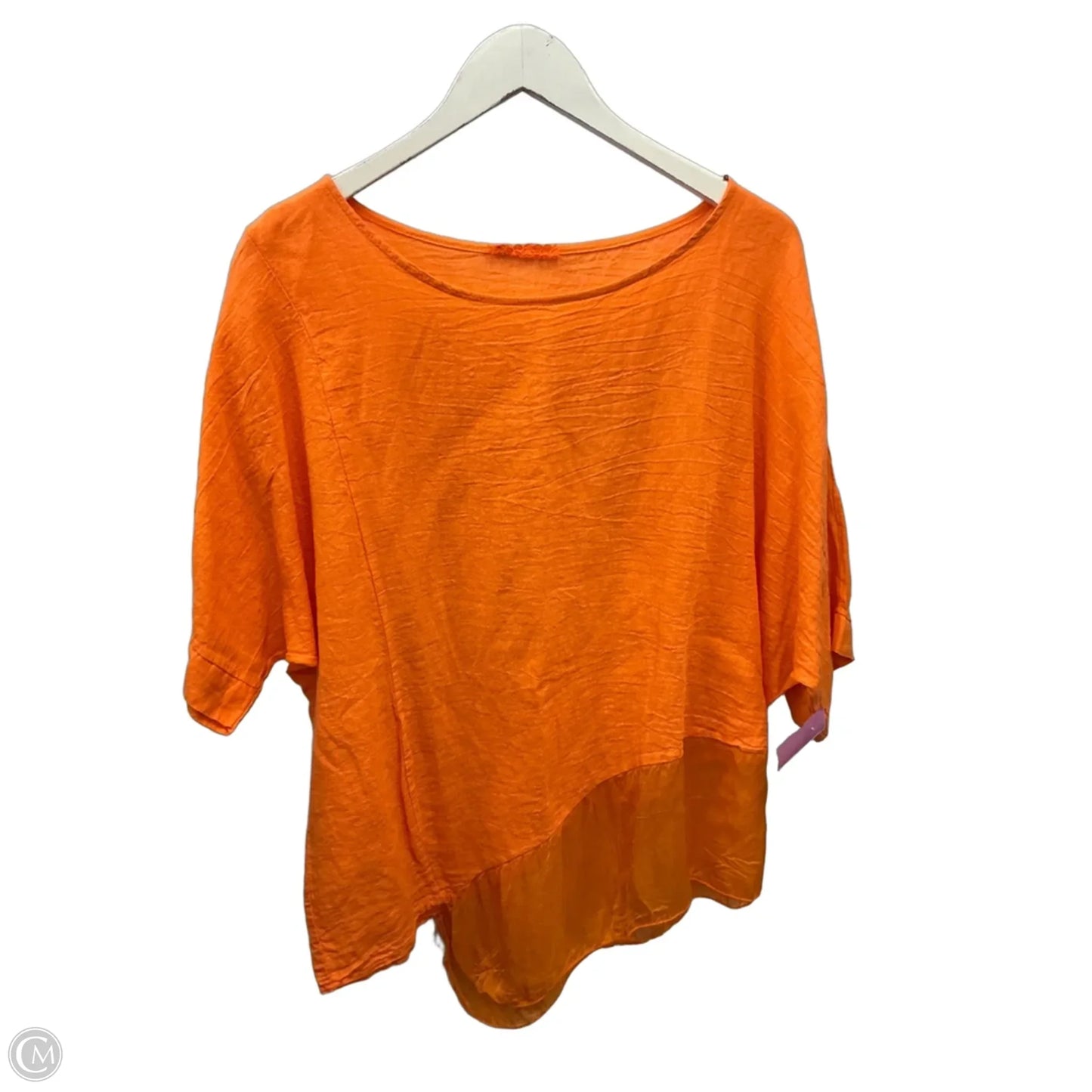 Tunic Short Sleeve By Clothes Mentor In Orange, Size: L