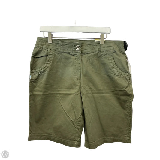 Shorts By Karen Scott In Green, Size: 14