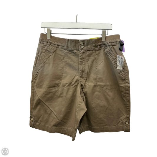 Shorts By Karen Scott In Brown, Size: 14