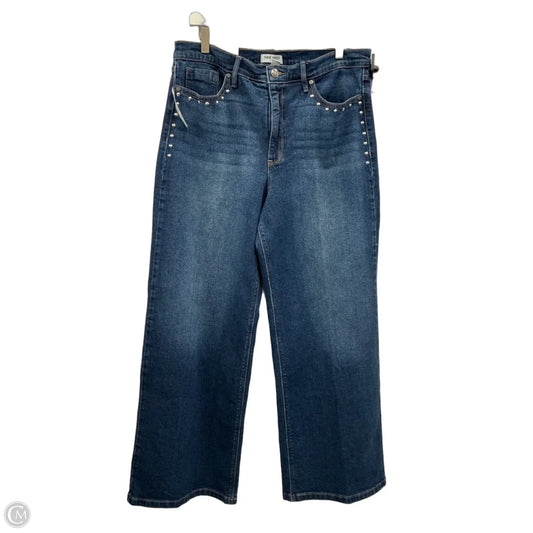 Jeans Wide Leg By Nine West Apparel In Blue Denim, Size: 12
