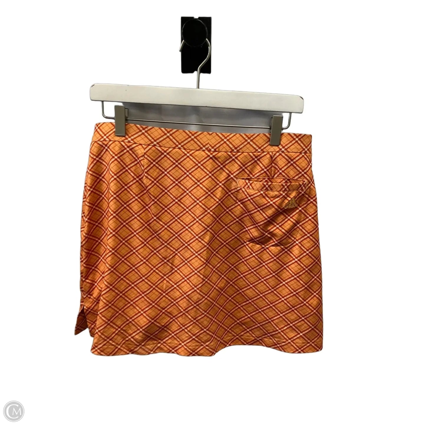Athletic Skort By Adidas In Orange, Size: M