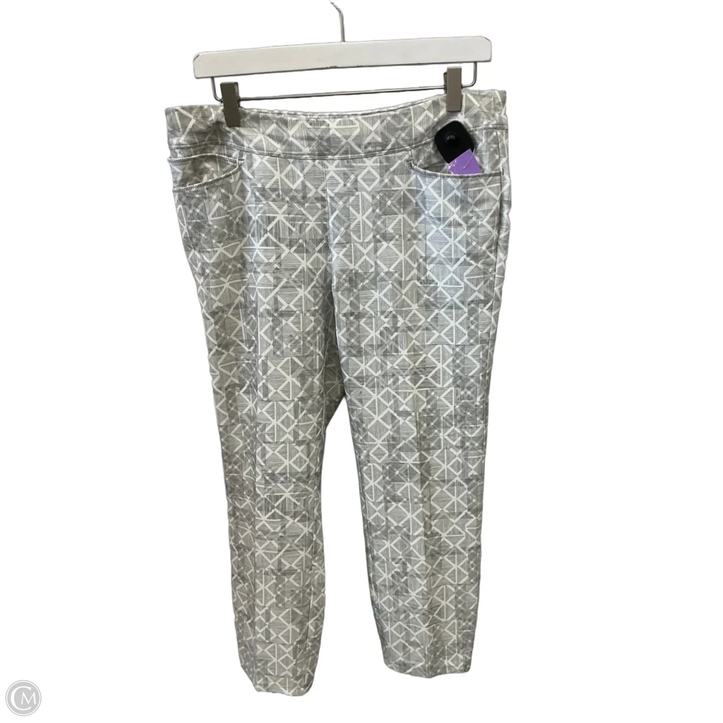 Athletic Pants By Adidas In Grey, Size: M