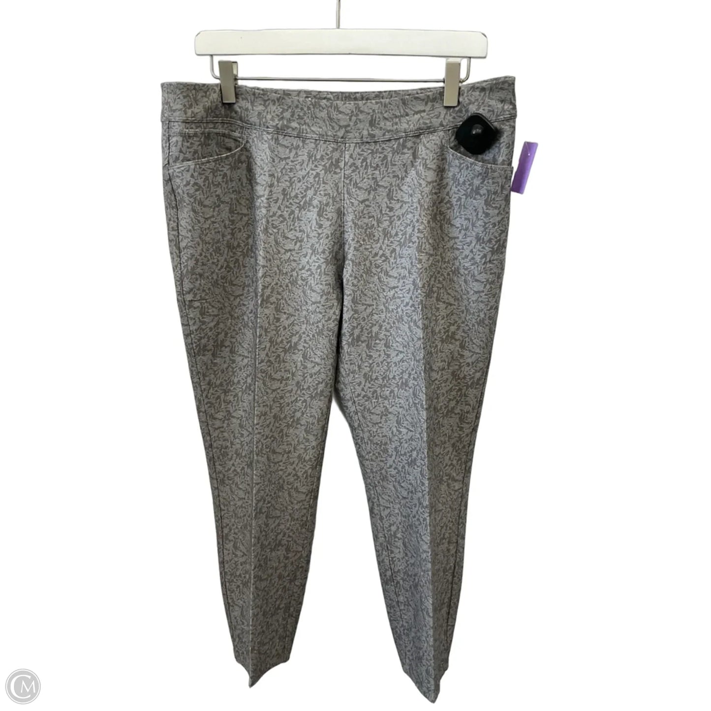 Athletic Pants By Adidas In Grey, Size: L