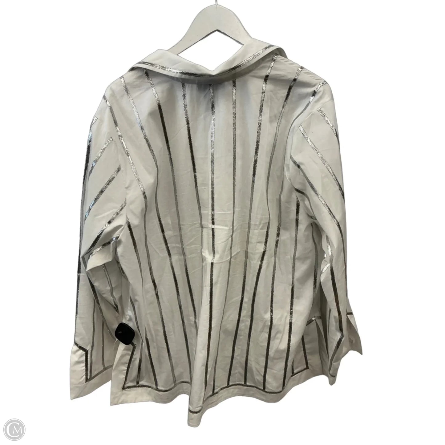 Top Long Sleeve By Lane Bryant In White, Size: 3x
