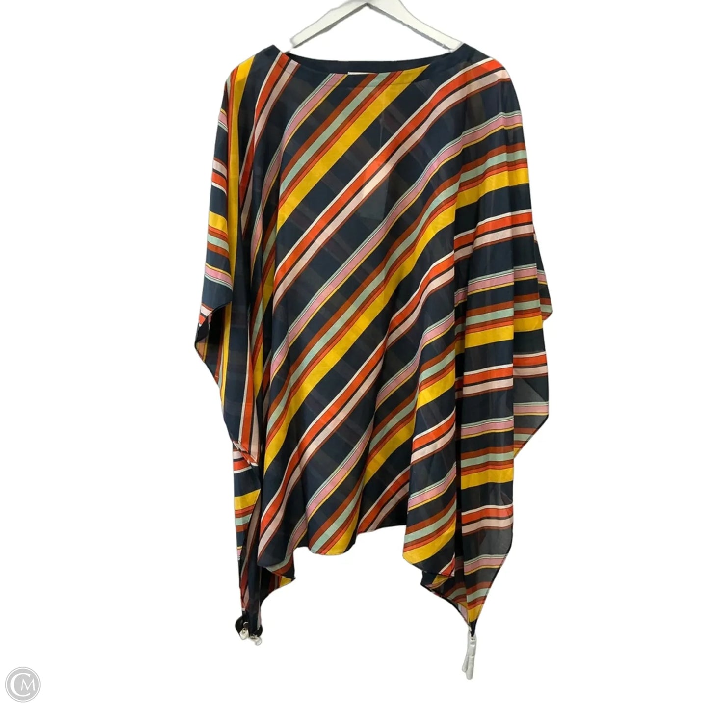 Swimwear Cover-up Designer By Tory Burch In Striped Pattern, Size: S