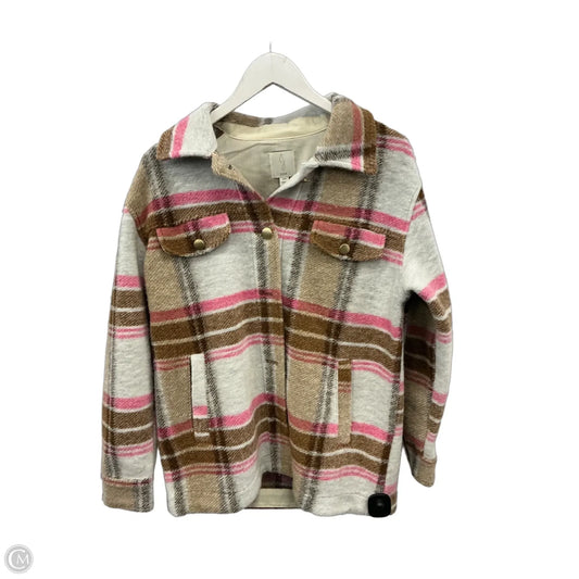 Jacket Shirt By Joie In Tan, Size: S
