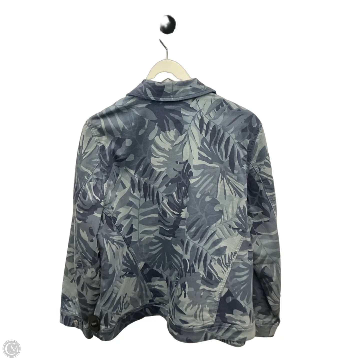 Jacket Denim By Chicos In Blue Denim, Size: Xl