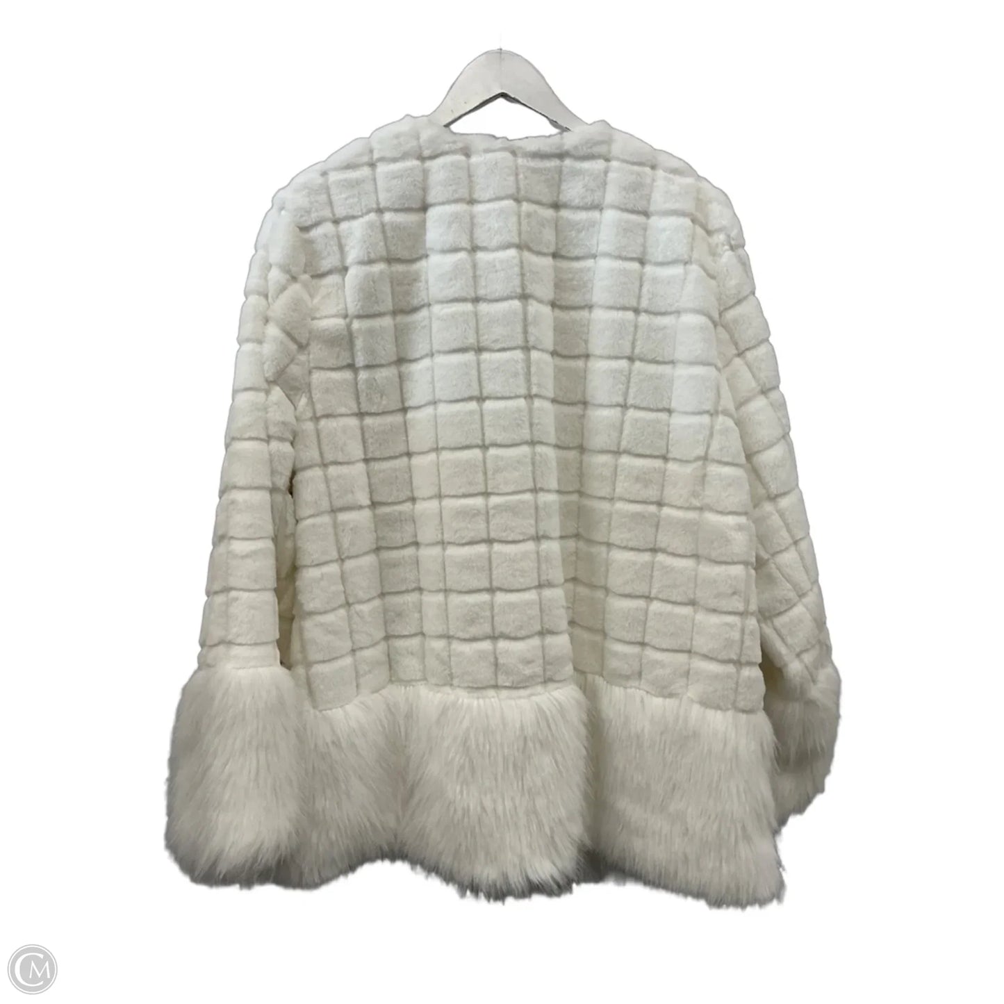 Jacket Faux Fur & Sherpa By Nina Leonard In White, Size: Xl
