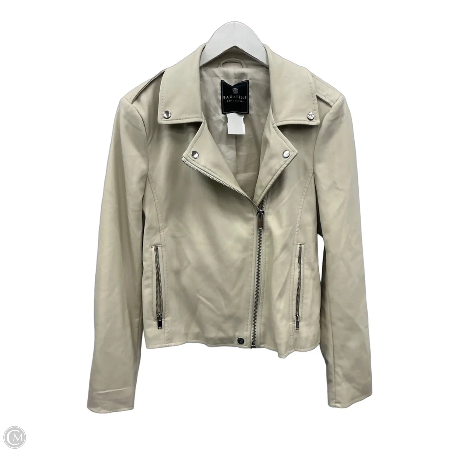 Jacket Moto By Bagatelle In Cream, Size: M