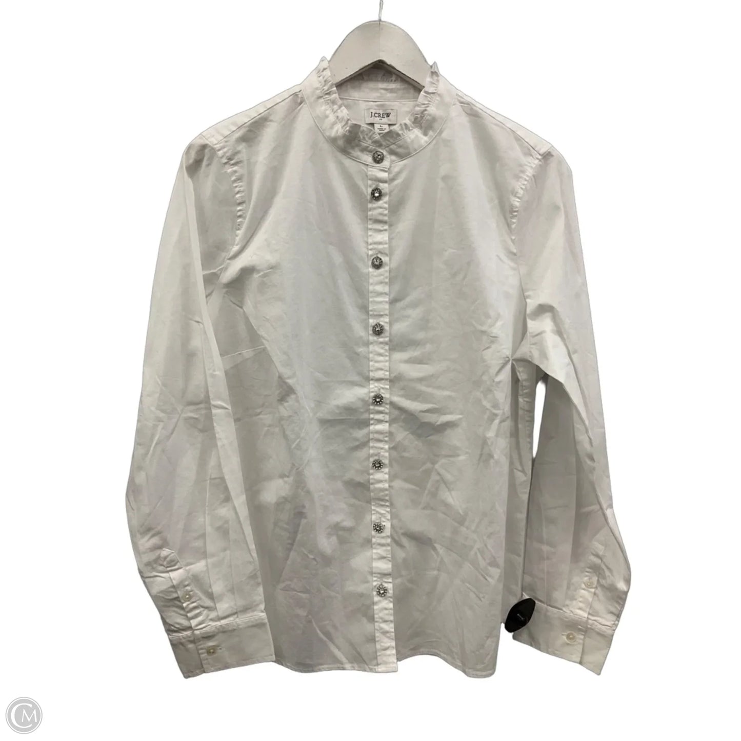 Top Long Sleeve By J. Crew In White, Size: L