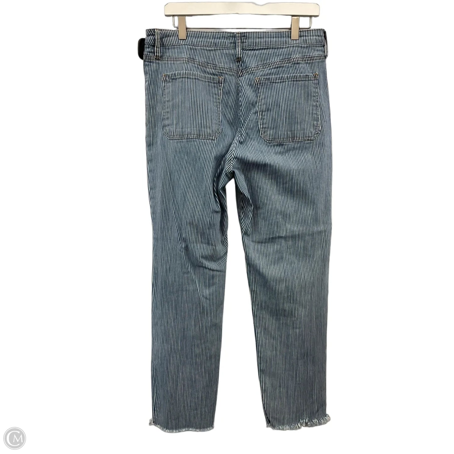 Jeans Straight By Kut In Striped Pattern, Size: 14