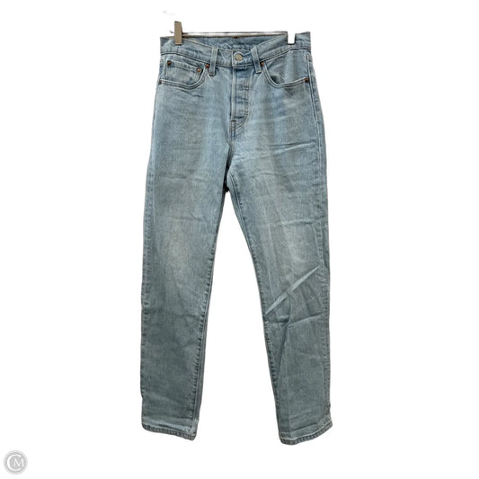Jeans Straight By Levis In Blue Denim, Size: 4