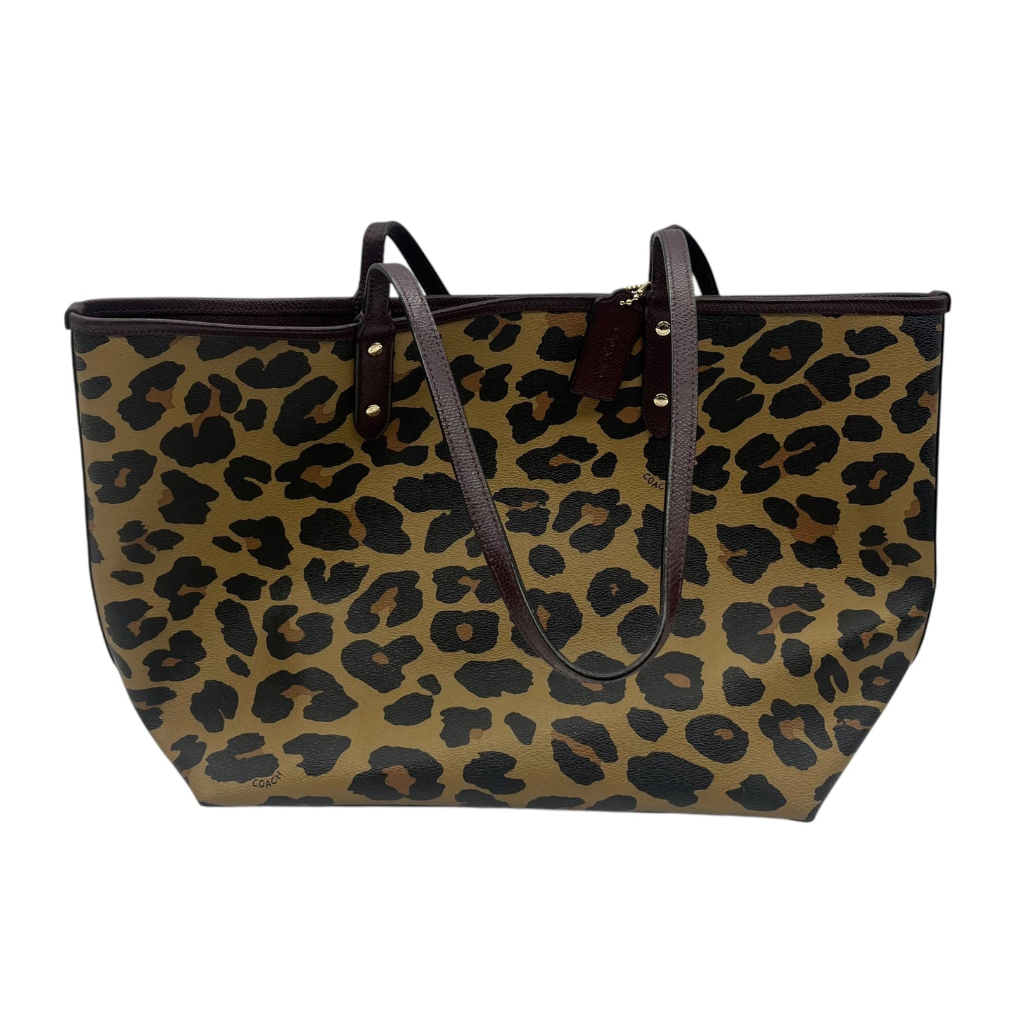 Tote Designer By Coach In Animal Print, Size:Medium