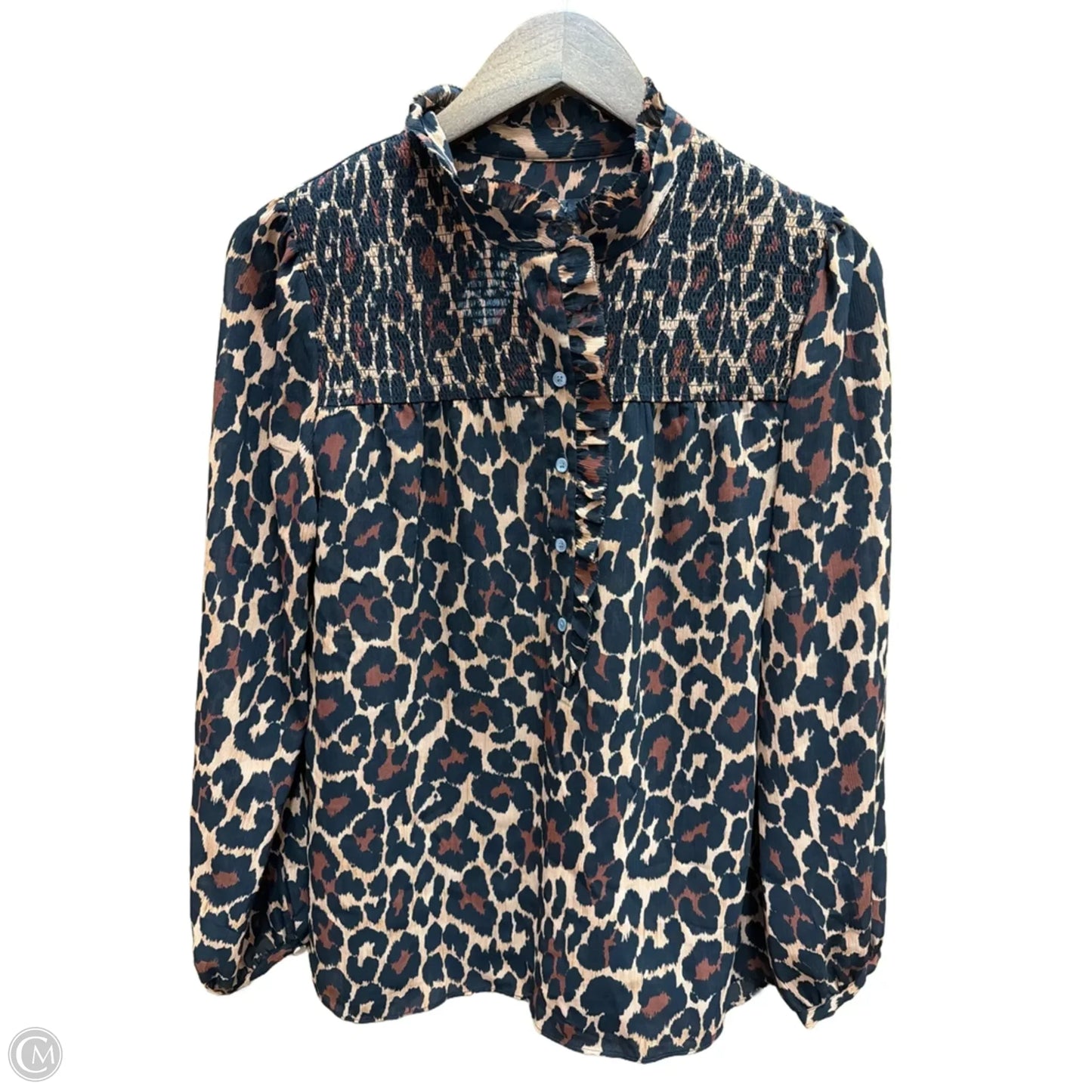 Top Long Sleeve By J. Crew In Animal Print, Size: S