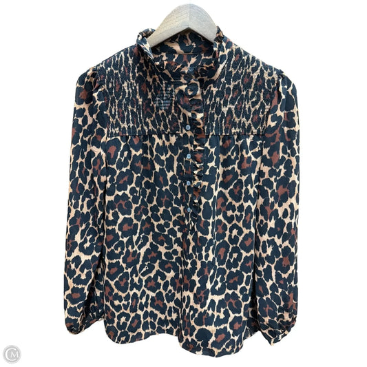 Top Long Sleeve By J. Crew In Animal Print, Size: S