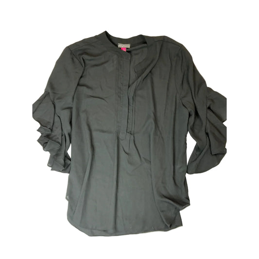 Top Long Sleeve By Vince Camuto In Black, Size: L