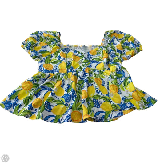 Top Short Sleeve By Shein In Multi-colored, Size: 3x
