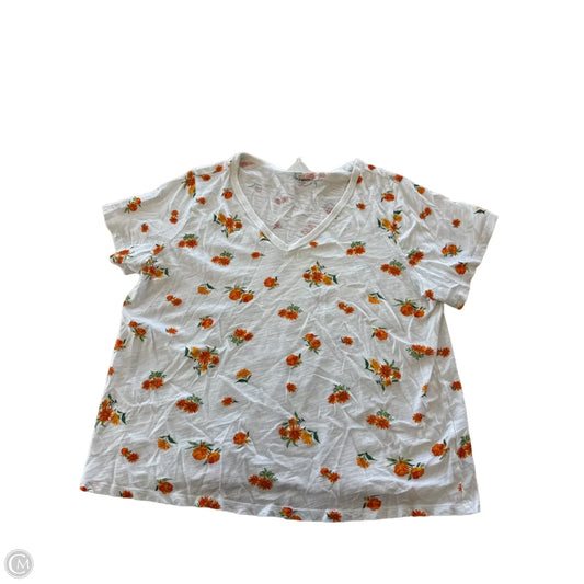 Top Short Sleeve Basic By Old Navy In Floral Print, Size: Xl