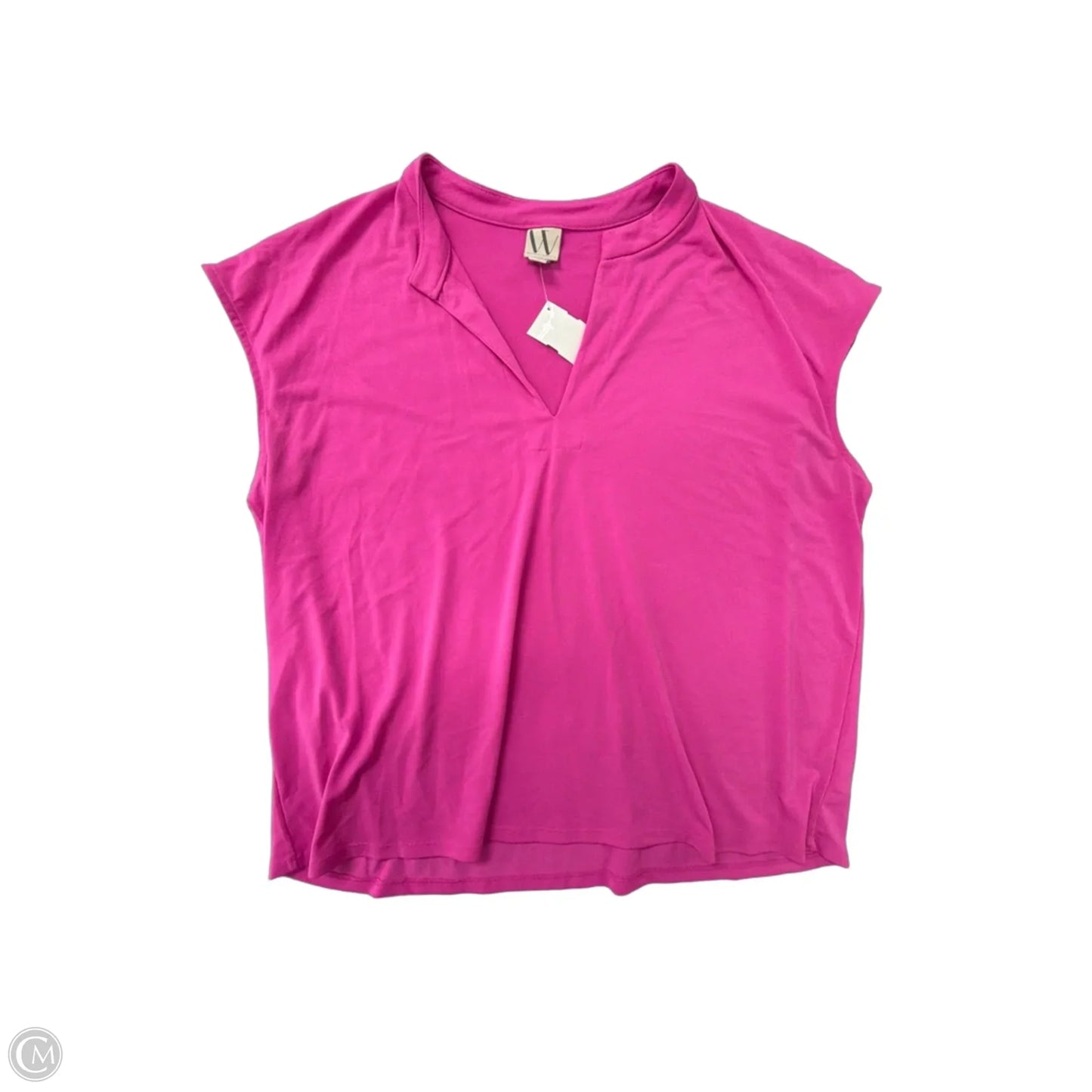 Top Short Sleeve By Worthington In Pink, Size: 2x