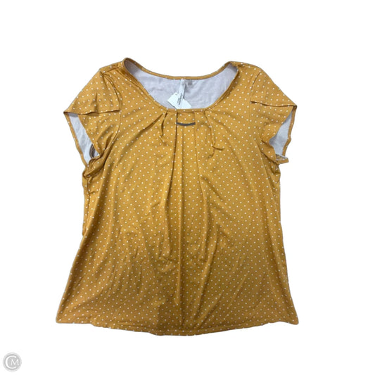 Top Short Sleeve By Ny Collection In Yellow, Size: 1x