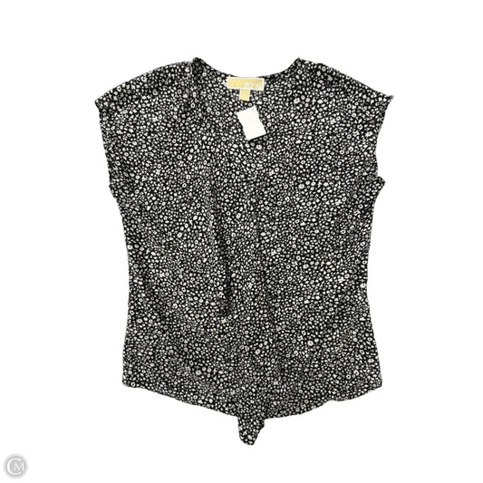 Top Short Sleeve Designer By Michael Kors In Black & White, Size: S