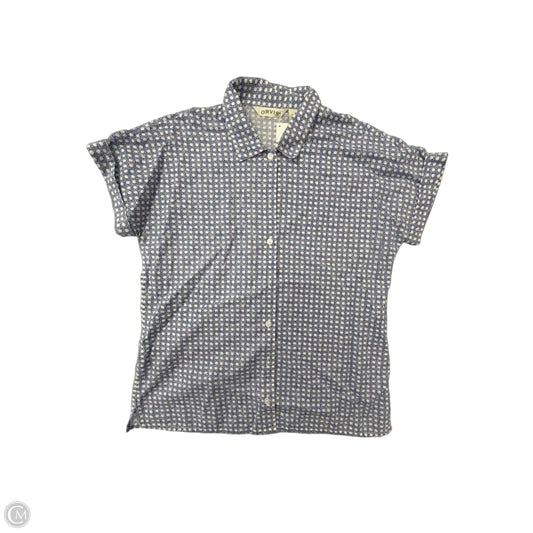 Top Short Sleeve By Orvis In Blue & White, Size: S