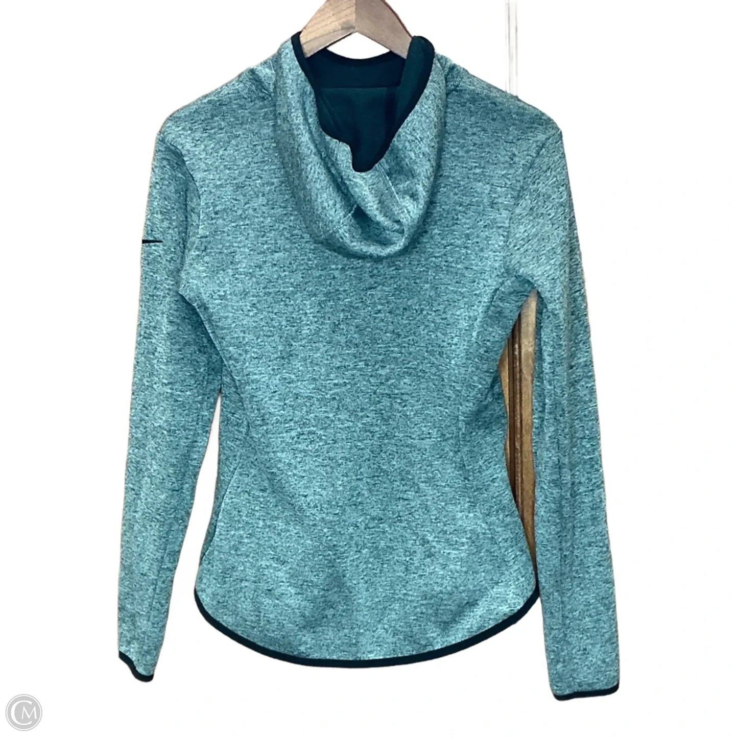 Athletic Top Long Sleeve Hoodie By Nike In Green, Size: S
