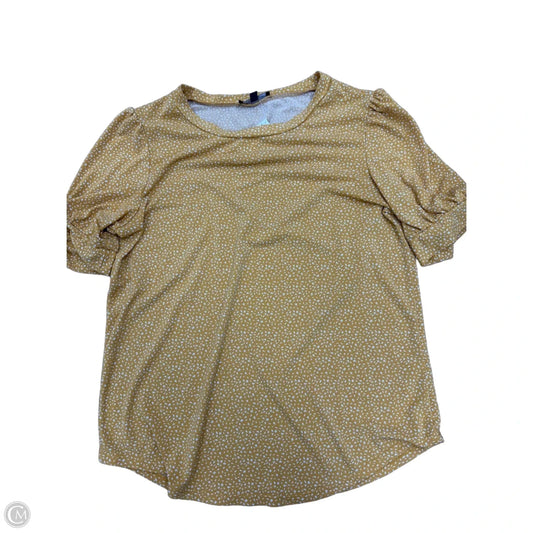 Top Short Sleeve By Adrianna Papell In Yellow, Size: S