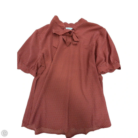 Top Short Sleeve By Faith And Joy In Polkadot Pattern, Size: L