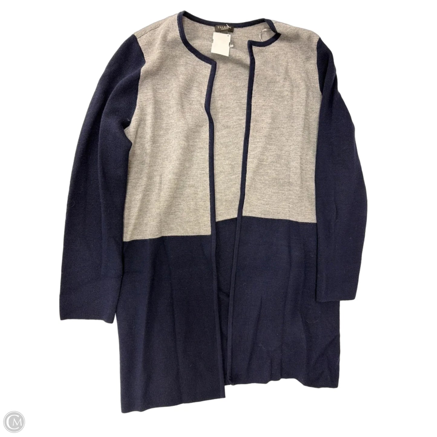 Cardigan By Talbots In Blue & Grey, Size: 1x