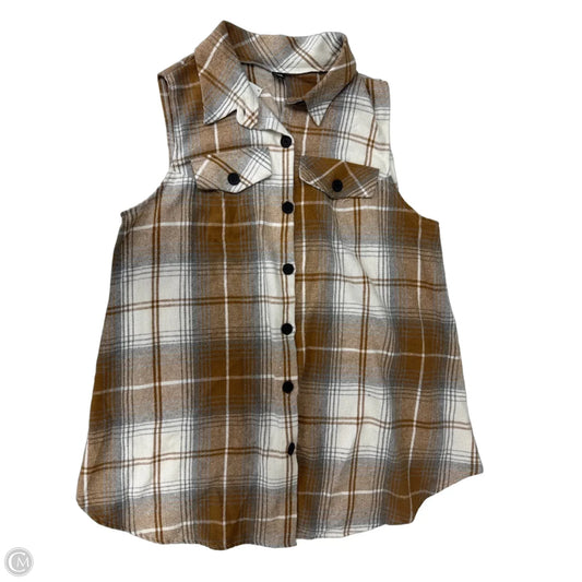 Jacket Shirt By Shein In Plaid Pattern, Size: 2x